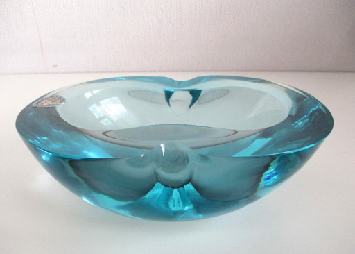 Creazioni d'arte, glazen asbak, toegeschreven aan Flavio Poli