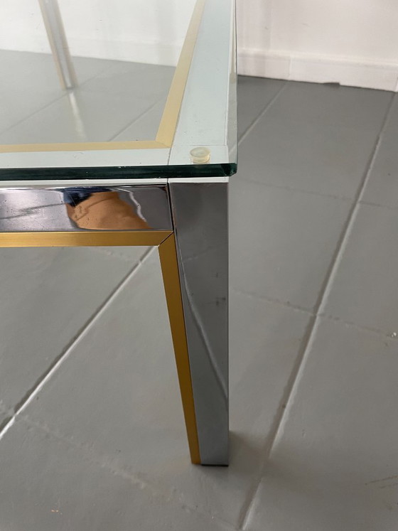 Image 1 of Romeo Rega coffee table in chrome and gold, Italy, 1970s