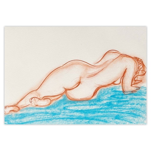 Marie-Jo Bourron, signierte Lithografie „Etude De Nu I“, 1990 – lithos zeefdrukken, Paper (photo 2 of 5)