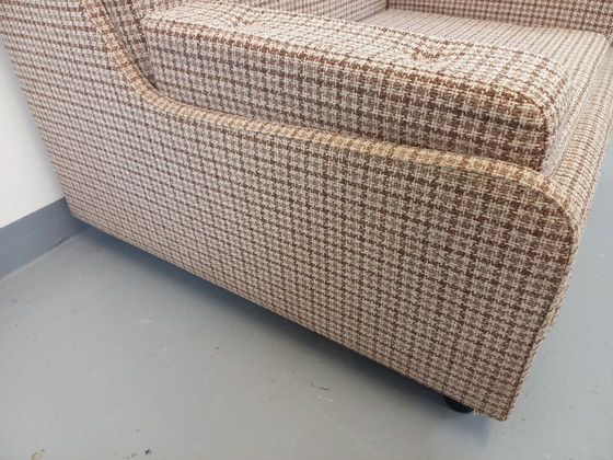 Image 1 of Large vintage armchair upholstered in wool fabric from the 1970s