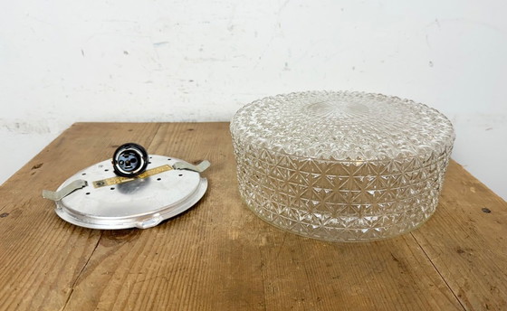 Image 1 of Vintage glazen wand- of plafondlamp, jaren 70