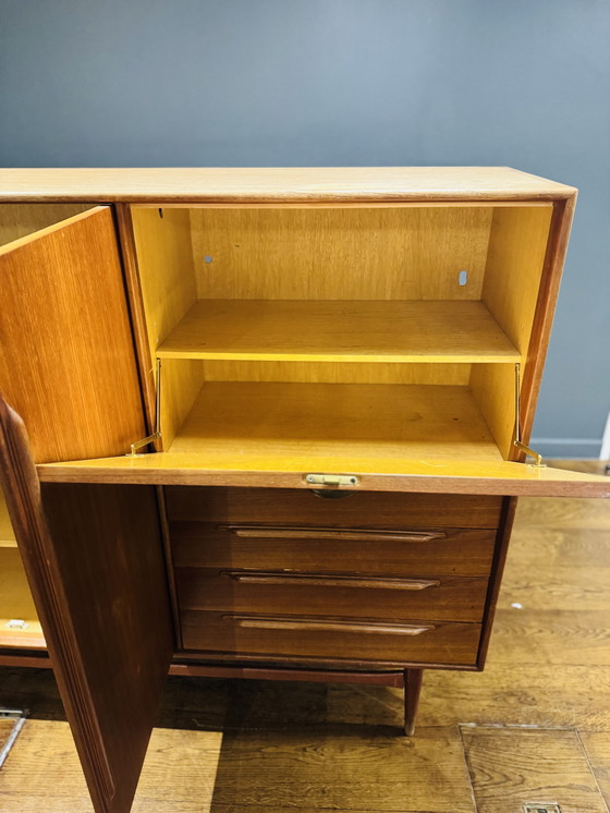Image 1 of Mid-Century Modern RT 200 highboard in teak by Heinrich Riestenpatt for RT Möbel, from the 1960s