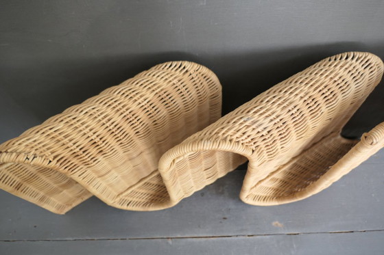 Image 1 of Revistero de pared de ratán Ikea "Tiby" Karl Malmvall