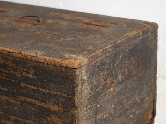 Antique cobalt blue ammunition trunk (c.1900) #64 – Chest of drawers, Rustic (photo 29 of 34)