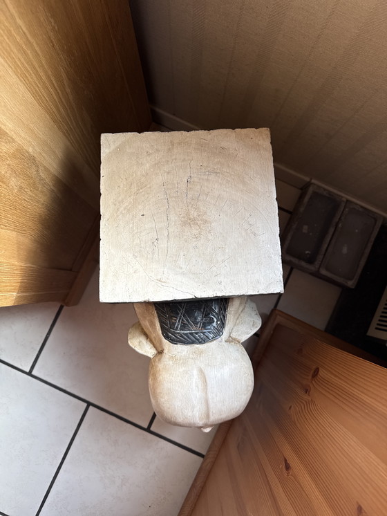 Image 1 of Grote zware houten olifant