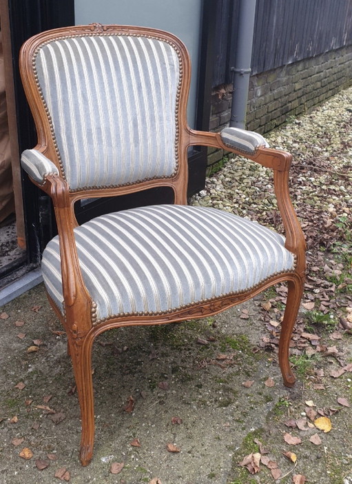 Louie s'empare du fauteuil – Velvet, Wood