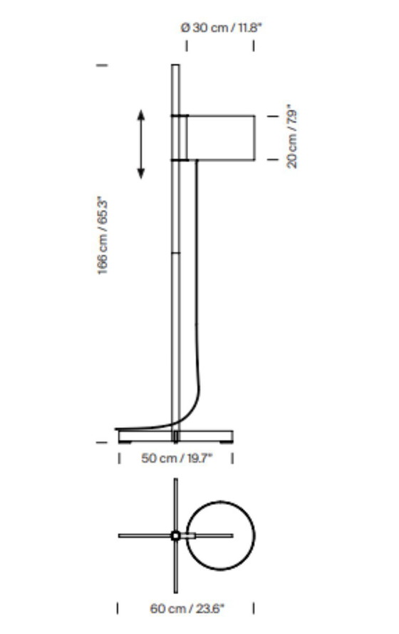 Image 1 of Lampada da terra Santa Cole - Tmm noce/bianco