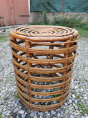 Pouf in rattan italiano