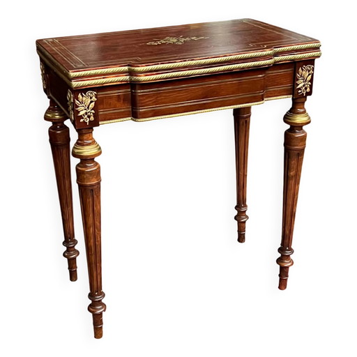 Console - Tavolo da gioco in stile Napoleone III. – Brass