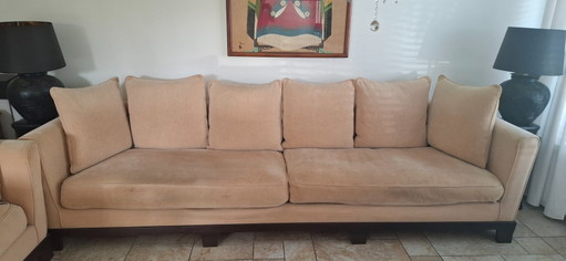 Sofá grande y sofá de dos plazas Promemoria – banken, Textile, Wood