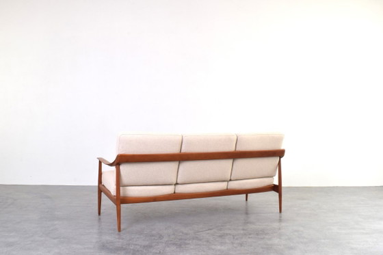 Canapé en teck de style Mid-Century de Knoll Antimott, années 1960 – Canapés 3 places, Wood, Wool (photo 6 of 15)