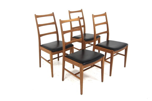 Set di 4 sedie scandinave in rovere, Svezia, 1960