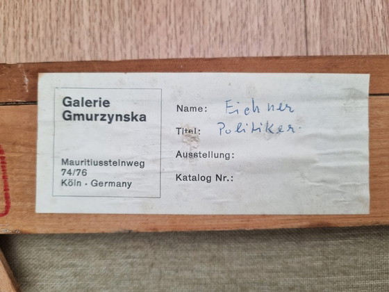 Hellmuth Eichner (1936–2012) – Oil painting “Politician” (1966) – Decorative Objects, Canvas (photo 8 of 9)