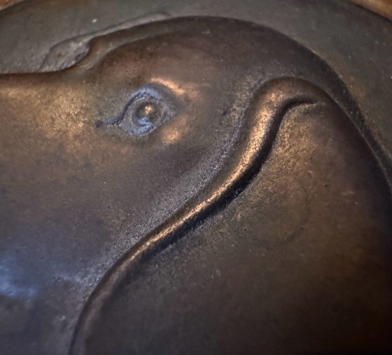 Antique Brass Tobacco/Snuff Box with Hunting Dog Relief (c. 1900), Marked, Decorative Objects, Copper, Brown (photo 13 of 13)