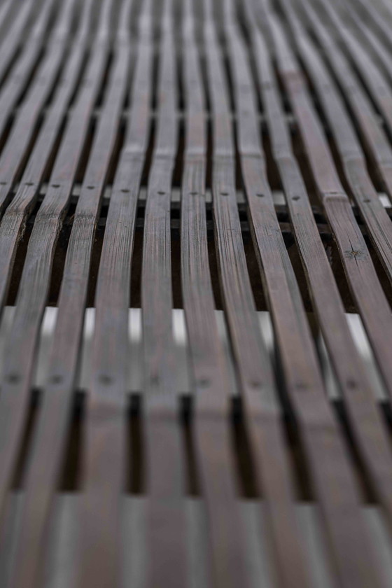 Image 1 of Banc de jardin oriental/banc de salle de bain en bambou