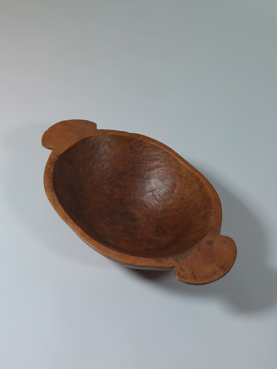 Image 1 of Antica ciotola in legno intagliata a mano, fruttiera Molle