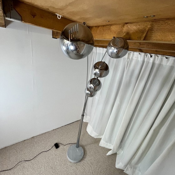 Image 1 of Arc floor lamp with tree-shaped base and 5 lights, AGEMOB, 2000s, MCM style