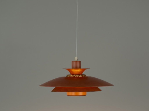 Deense vintage hanglamp Capri van Kurt Wiborg, Jeka, jaren 80 – hanglampen, Aluminium (photo 2 of 9)