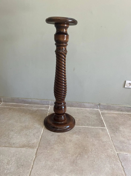 Sgabello in legno intagliato – Colonne, Wood, Vintage (photo 11 of 11)