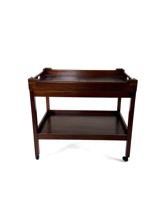 Image 1 of Carrello vintage danese in teak e ottone, anni '60