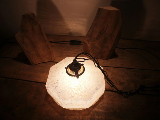 Pink opaline suspension – Pendant lamps, Vintage (photo 6 of 7)