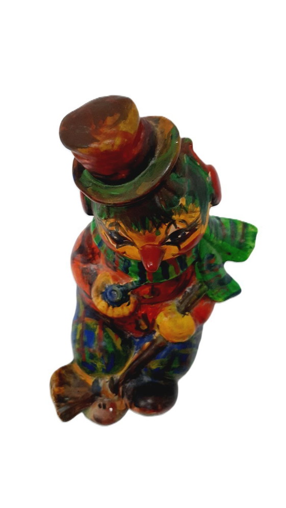 Image 1 of Statuetta vintage in ceramica cava dipinta a mano