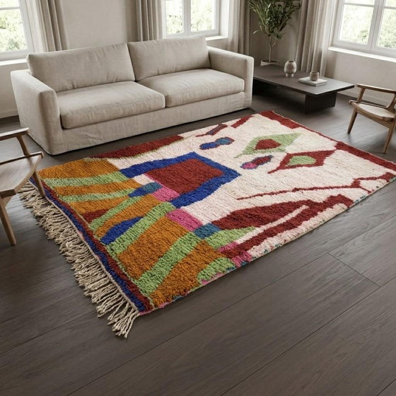Magnificent Colorful Berber Rug 150/250cm – Rugs & carpets, Wool (photo 8 of 8)