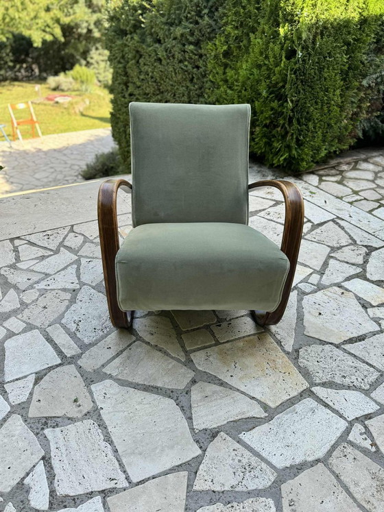 Poltrona Lounge Modello H 269 di Jindrich Halabala, anni '30 – Poltrone, Velluto (photo 8 of 8)