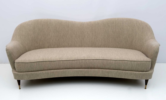 Image 1 of Gio Ponti Style Mid-Century Modern Italian Sofa for Isa Bergamo, 1950s