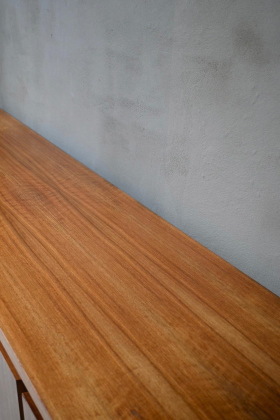 Image 1 of Mid-Century Open Bookcase Teak Veneer