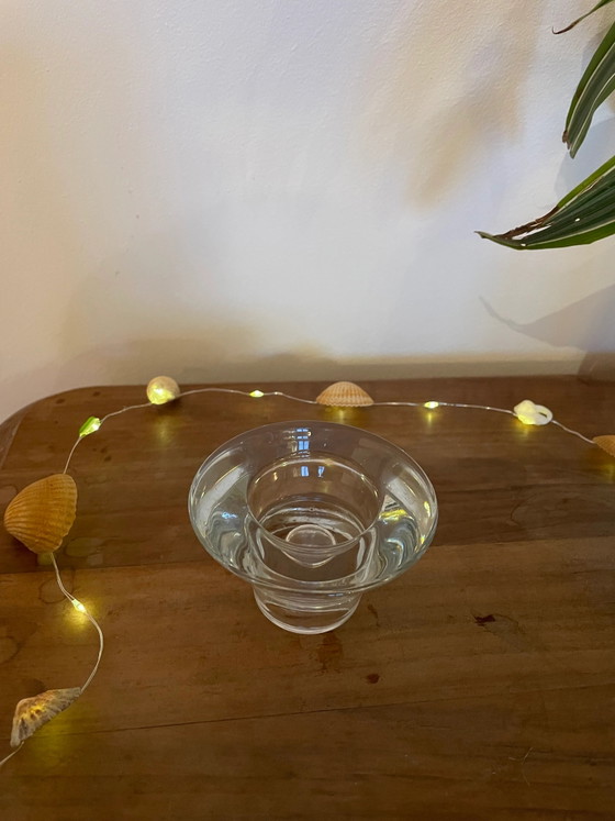 Double transparent glass candle holder (photo 3 of 5)