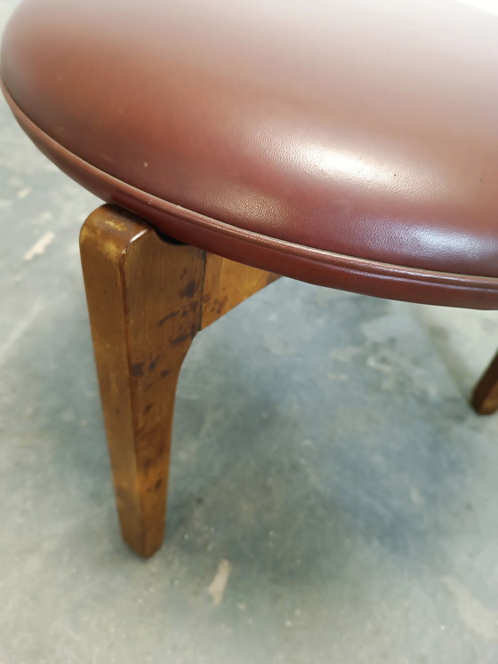 Image 1 of Sven Ellekaer for Christian Linneberg Danish tripod leather stool 
