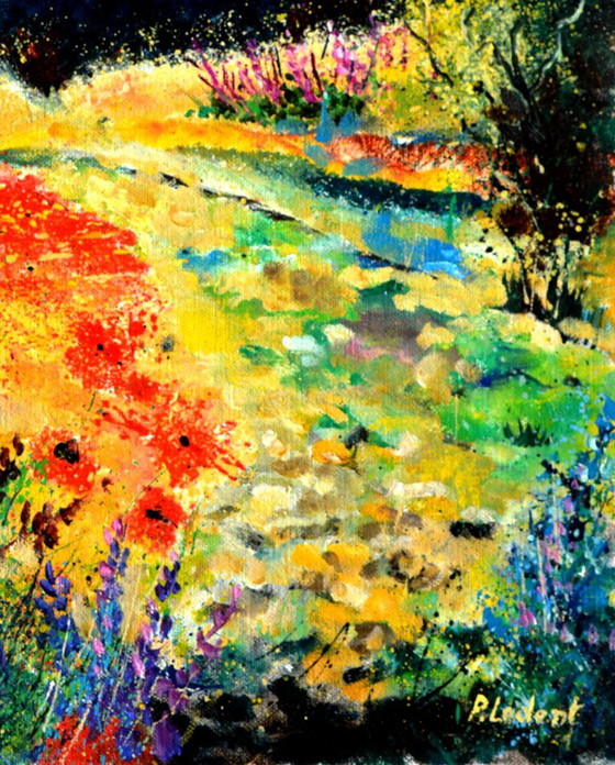Een veld met rode klaprozen – P. Ledent, Kunst, Canvas (photo 4 of 5)