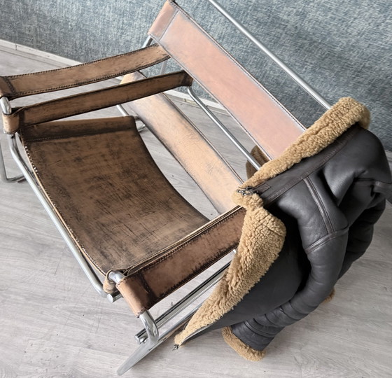Image 1 of Vintage Marcel Breuer Wassily-stoel, met patina, Italië - jaren 1960