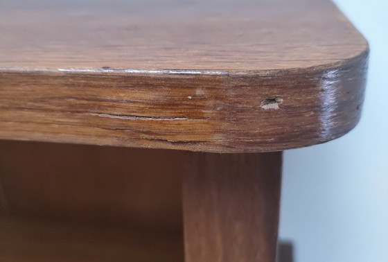 Image 1 of comodino vintage in legno con rinforzi incrociati