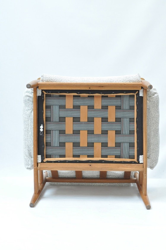 Image 1 of Flauschig & funktionell - Original Eric Merthen Sessel aus weißem Mischbouclé