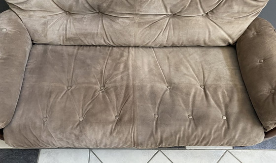 Image 1 of Sofá Brazillian de 2 plazas en ante y madera de Jatoba