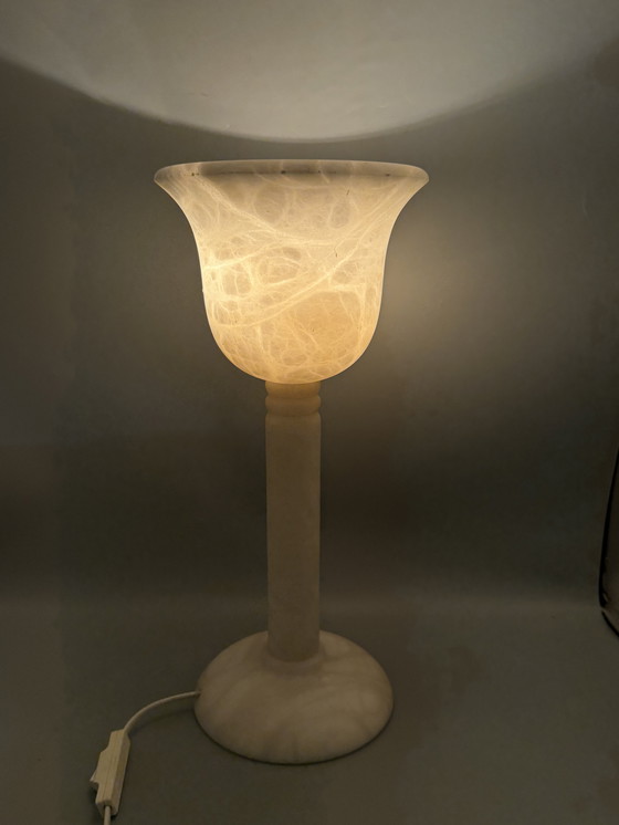 Image 1 of Elegante lampada da tavolo in alabastro di A. Santa Rita