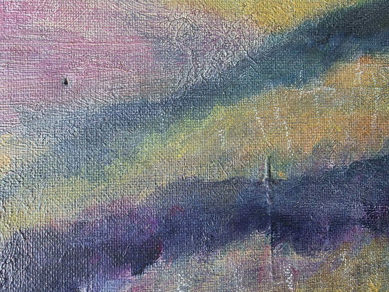 Dipinto a olio paesaggistico impressionista vintage e suggestivo – Dipinti e disegni, Tela (photo 7 of 12)