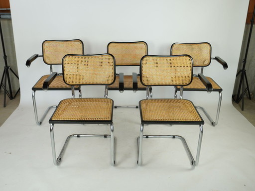 5x Marcel Breuer stijl B64 eetkamerstoelen vintage design