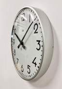 Horloge murale argentée vintage de ESMI, années 1980