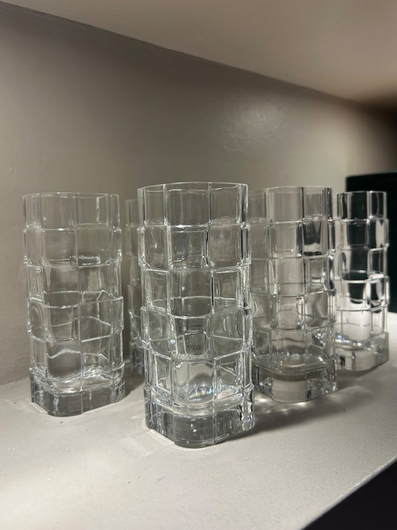 Image 1 of Ensemble de 6 verres en cristal par Cini Boeri pour Arnolfo di Cambio, 1970s