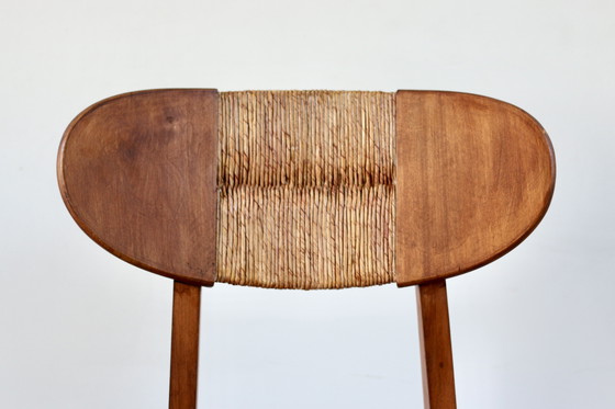 Image 1 of Set of 3 Vintage Roger Landault "Ellipse" Sentou 1957 Chairs