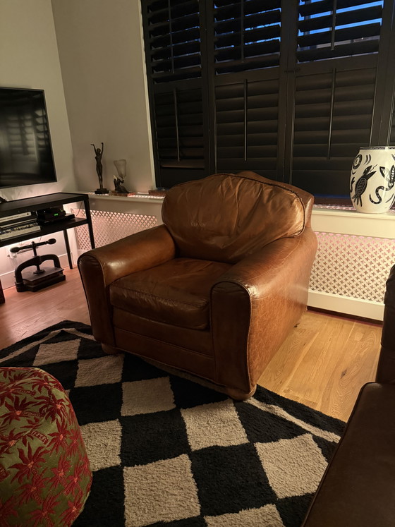 Beautiful lamb leather armchair, Brown (photo 6 of 6)