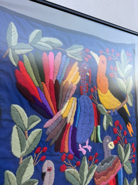 Vintage Mexicaans Tenango Wandtapijt – Wanddecoratie, Wool (photo 3 of 9)