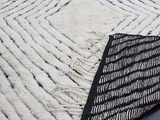 Alfombra Beni Ourain marroquí blanca hecha a mano, tamaño 200/300 cm. – Alessi, Wool (photo 3 of 8)