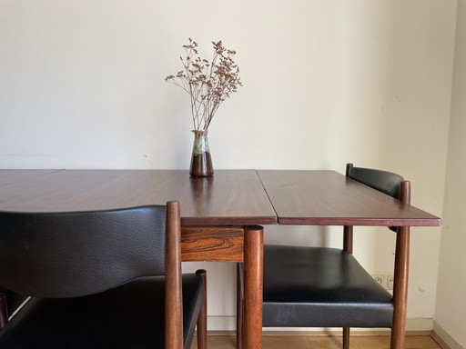 Table de salle à manger Lübke Design des années 1960 avec chaises