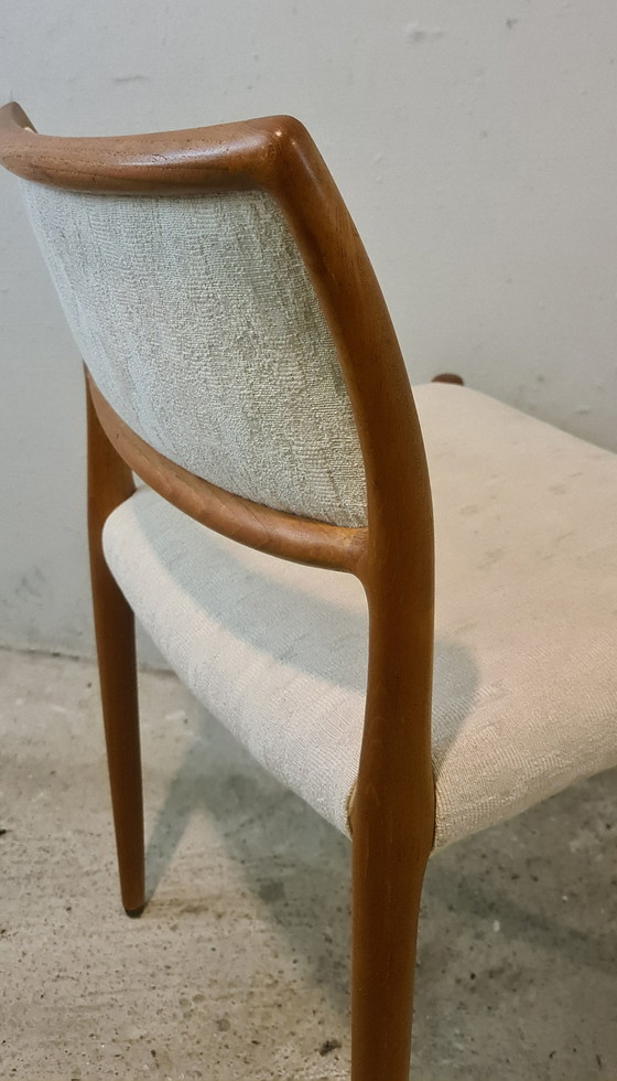 Image 1 of 5 Vintage, design stoelen. Niels O. Møller Danmark Model 80