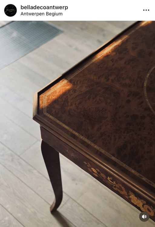 Italiaanse Sorrento Speeltafel Inclusief Roulette Klokje – bijzettafels, Wood
