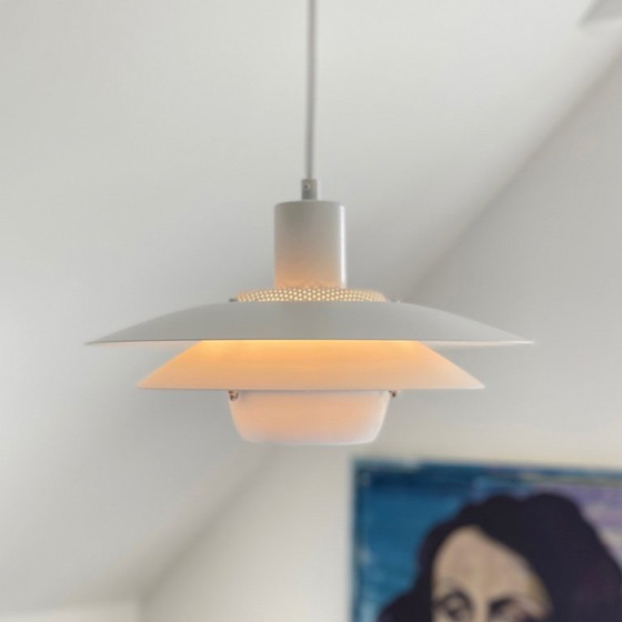 Image 1 of Jeka vintage Deens design LAMP witte schalenlamp Mid Century